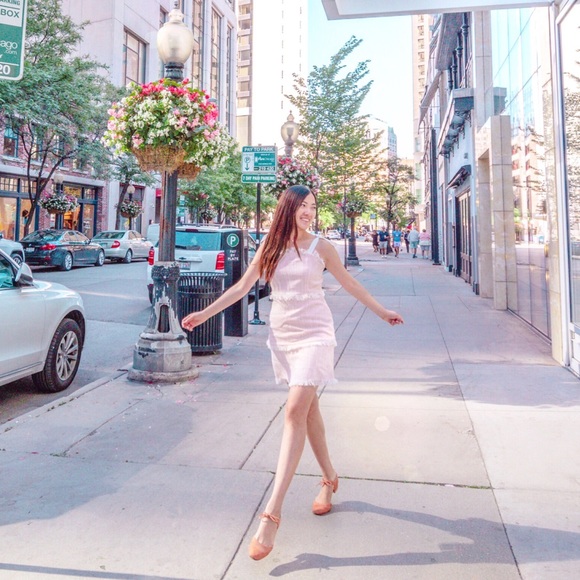 Elegant Pink Tweet Dress - Picture 1 of 5